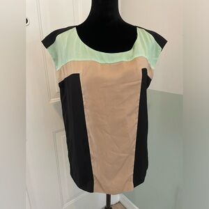 Vero fashion Classic women’s blouse black, carmelite and green size S